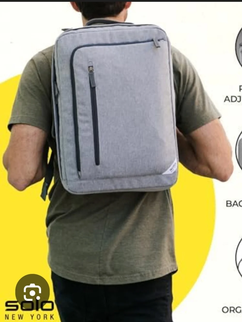 Solo New York Re:Utilize Hybrid Backpack Briefcase - Gray